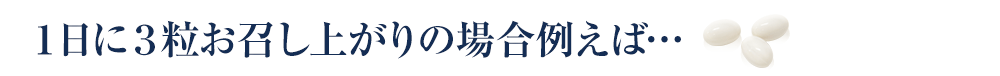 1日3粒お召し上がりの場合