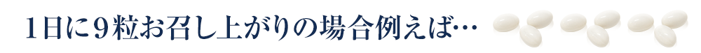 1日9粒お召し上がりの場合