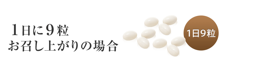 1日9粒お召し上がりの場合