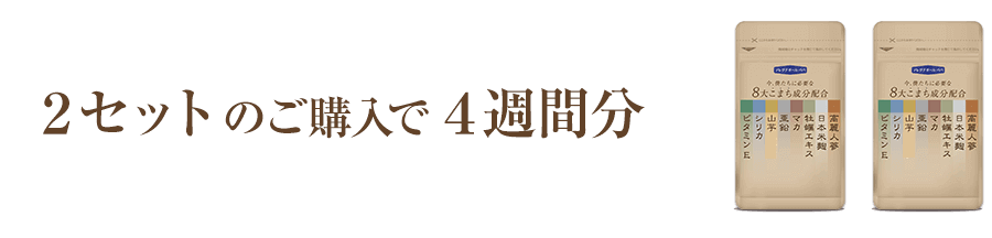 2セットのご購入で4週間分