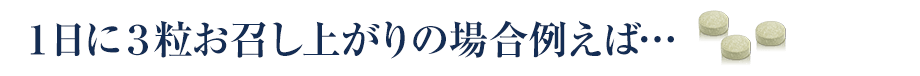 1日3粒お召し上がりの場合